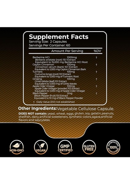 Wellnees Labsrx Berberine 15,000 Mg - With Ceylon Cinnamon 120 Veggie Kapsül modelleri