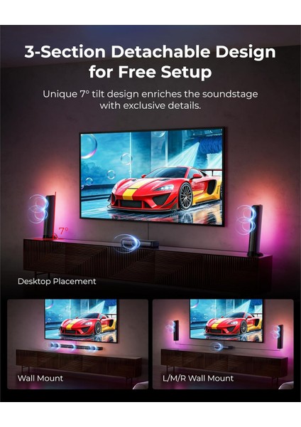 Apollo S70 Ultra 7.1 Detachable Lighting Soundbar (U3800) indirimleri