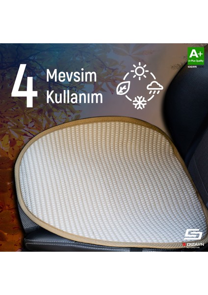 Oto Koltuk Koruyucu Alt Minder Krem Universal 2+1 Parça Ön Arka A+ Kalite