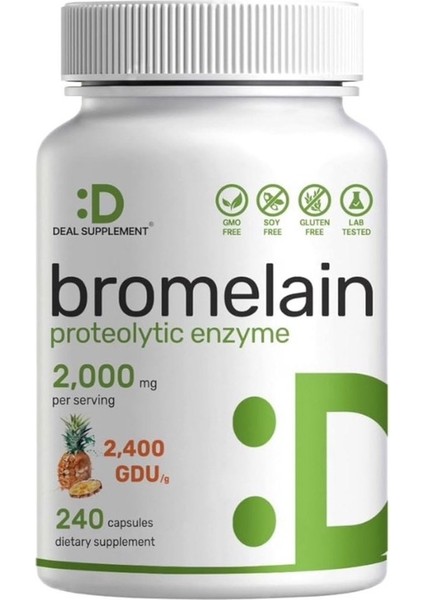 Bromelain 2.000 Mg 240 Capsules