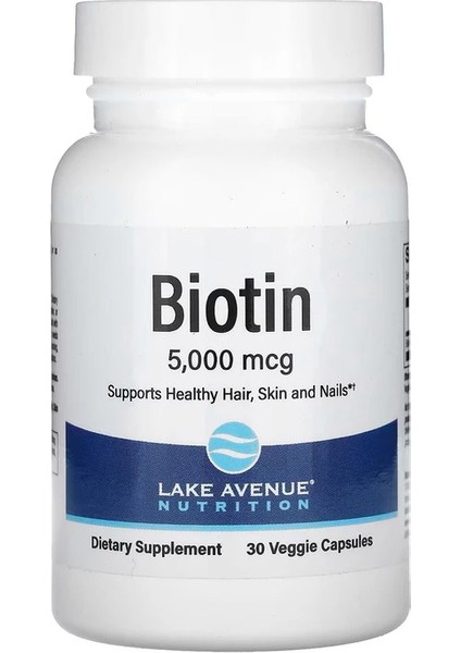 Lake Avenue Nutrition, Bioti.n 5.000 Mcg 30 Veggie Kapsül