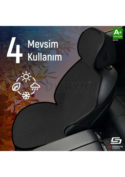 Oto Koltuk Koruyucu Kılıf Set Siyah Universal 2+3 Parça Ön Arka