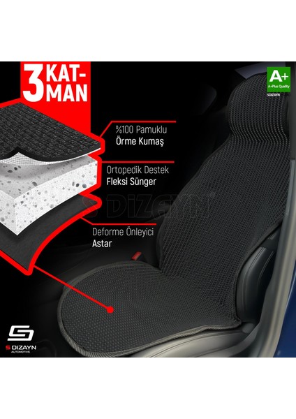 Oto Koltuk Koruyucu Kılıf Set Siyah Universal 2+3 Parça Ön Arka