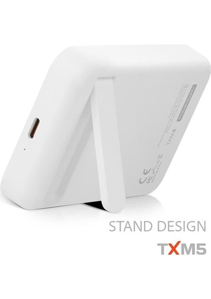 Powerway 5.000MAH PD15W Magsafe Kablosuz Wireless Taşınabilir Şarj Cihazı Beyaz Powerbank Txm5 modelleri