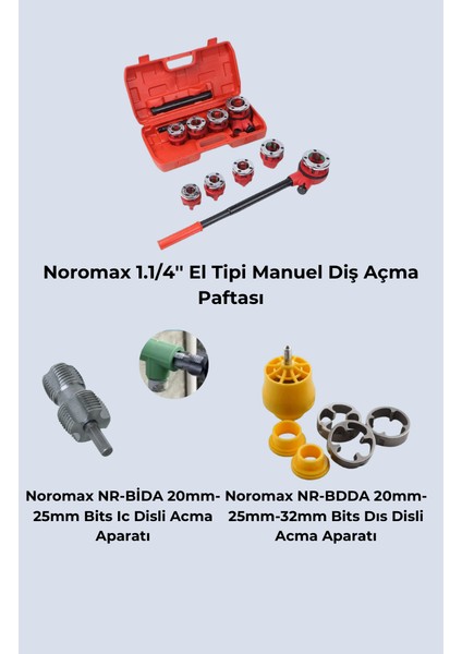 Metal Boru - Plastik Boru Diş Açma Seti