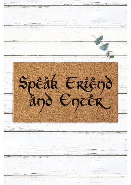 Speak Friend And Enter Yüzüklerin Efendisi Paspas Lotr Paspas Kapı Paspası