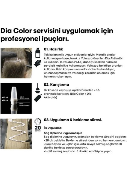 Dia Color Amonyaksız Parlak Saç Boyası 60 ml 7 - Kumral