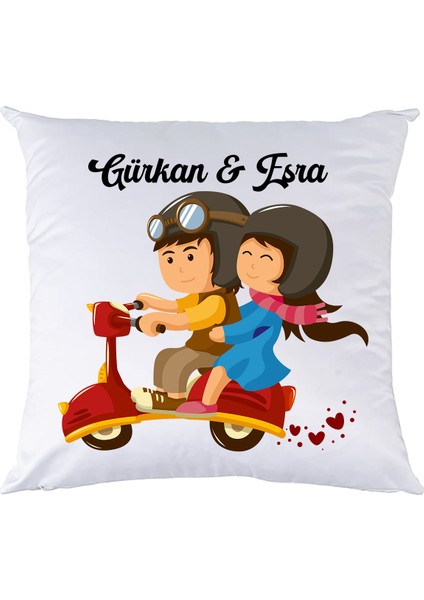 Motorcu Hediyesi İsimli Vespa Yastık