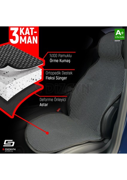 Oto Koltuk Koruyucu Kılıf Set Füme Universal 2+3 Parça Ön Arka