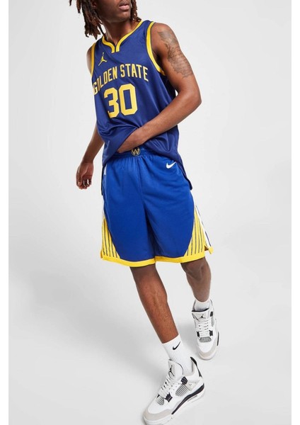 Golden State Warriors Icon Edition Swingman Men's Nba Shorts Erkek Basketbol Şortu Mavi