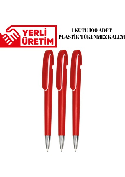 Plastik Tükenmez Kalem 100 Adet Basmalı Tükenmez Kalem Okul Iş Ofis Tükenmez Kalem fırsatları