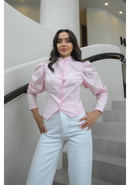 Pembe Lilyana Gömlek
