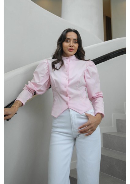 Pembe Lilyana Gömlek