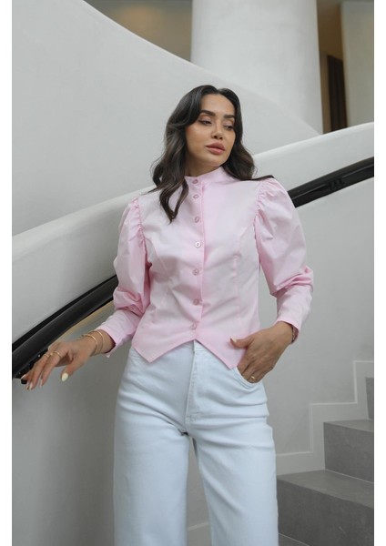 Pembe Lilyana Gömlek