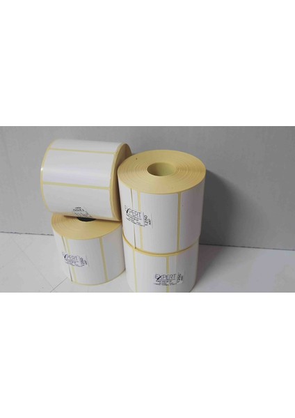 40 x 80 mm Lamine Termal Etiket 1250'LIK Rulo, 25 mm Iç Kuka. Extra Güçlü Yapışkanlı, Deepfreze Termal Etiket.