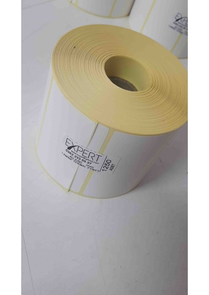 40 x 80 mm Lamine Termal Etiket 1250'LIK Rulo, 25 mm Iç Kuka. Extra Güçlü Yapışkanlı, Deepfreze Termal Etiket.