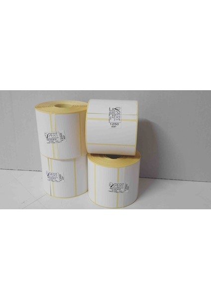 40 x 80 mm Lamine Termal Etiket 1250'LIK Rulo, 25 mm Iç Kuka. Extra Güçlü Yapışkanlı, Deepfreze Termal Etiket.