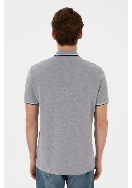Erkek Gri Melanj Tişört Basic 50306011-VR086