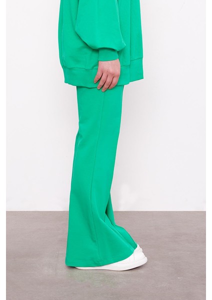 Benetton Geniş Paça Beli Lastikli Spor Pantolon