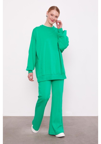 Benetton Geniş Paça Beli Lastikli Spor Pantolon