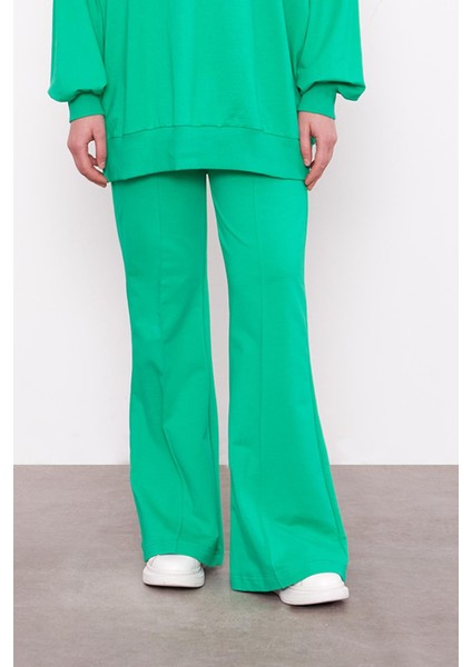 Benetton Geniş Paça Beli Lastikli Spor Pantolon