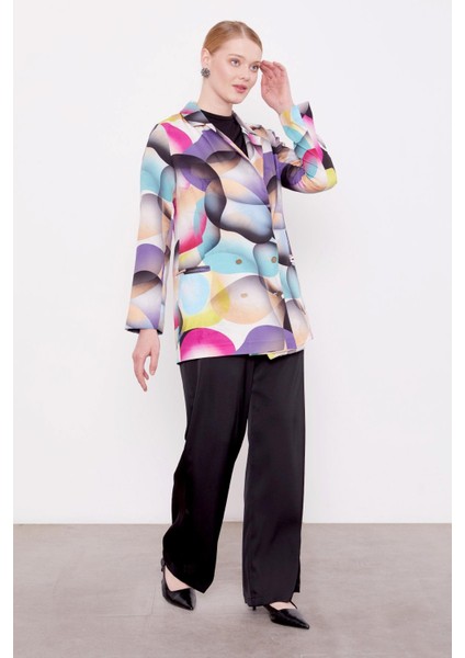 Mor Kruvaze Desenli Ceket fiyatları