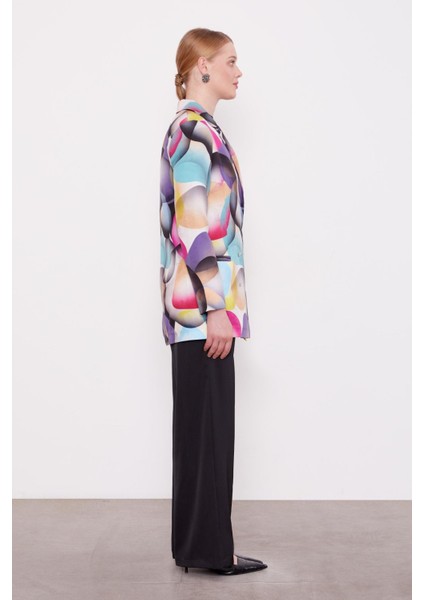 Mor Kruvaze Desenli Ceket modelleri