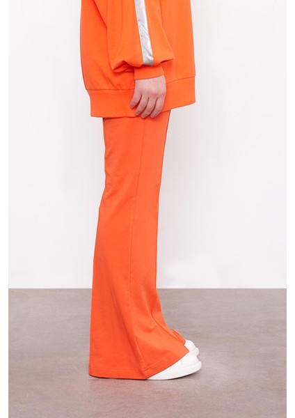 Oranj Geniş Paça Beli Lastikli Spor Pantolon
