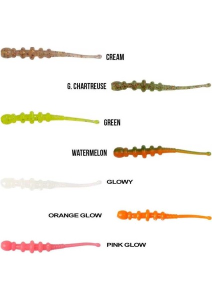 Tipsy Worm 5.8 cm 12 Adet Silikon Yem