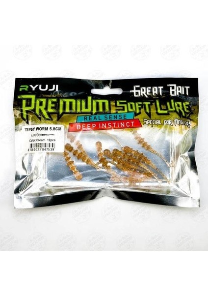 Tipsy Worm 5.8 cm 12 Adet Silikon Yem modelleri