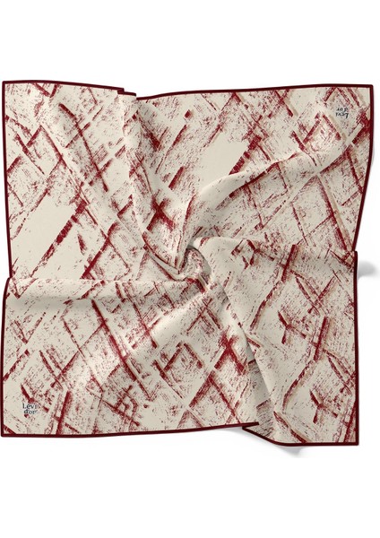 Bordo Karışık Fırça Desen Twill Ipek Eşarp indirimleri