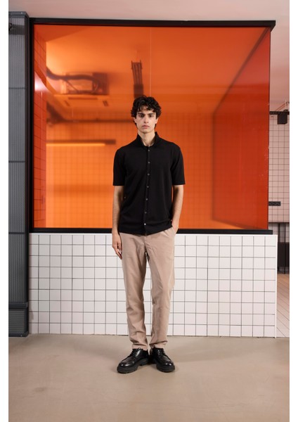 Polo Yaka Kısa Kollu Tirko Erkek Gömlek