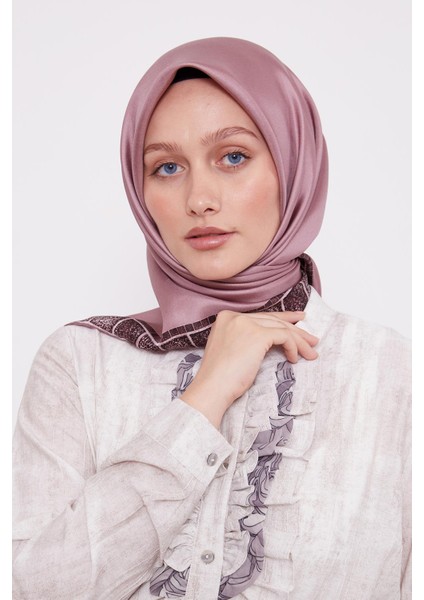 Gül Kurusu Kenar Leopar Twill Ipek Eşarp fiyatları