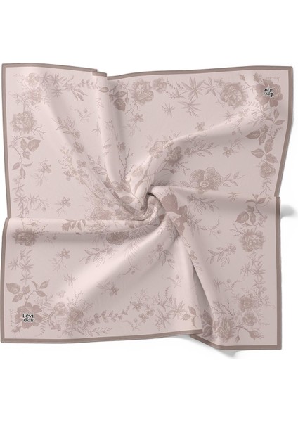 A.pudra Soyut Gül Desen Twill Ipek Eşarp fırsatları