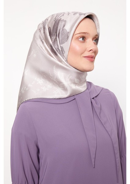 Vizon Soyut Gül Desen Twill Ipek Eşarp fiyatları