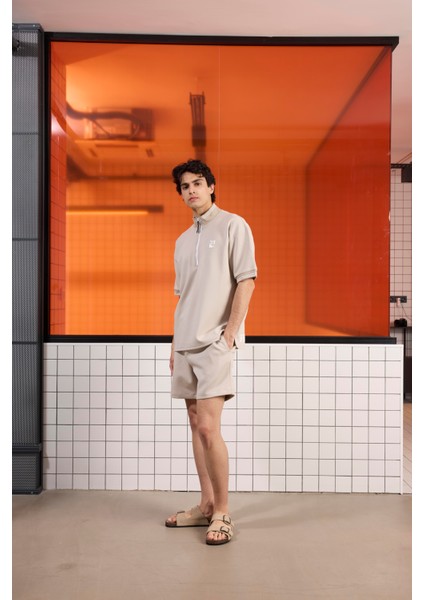 Dik Yaka Pamuklu Regular Fit Erkek T-Shirt modelleri