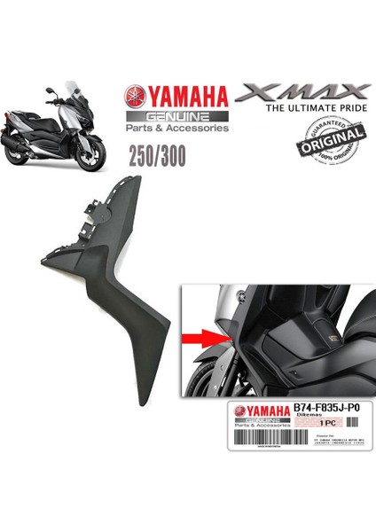 Xmax 250/300 2018-2022 Orijinal Z Grenaj Sol Ön Panel Mat Siyah