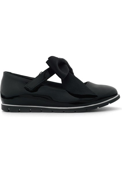 Hakiki Deri Siyah Rugan Siyah Kurdeleli Kız Çocuk Babet fiyatları