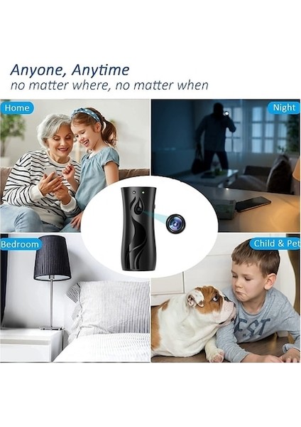 Nemlendirici Şekli Wifi Kamera Bebek Izleme Hareket Algılama 1080P Hd Güvenlik Kamerası Siyah modelleri