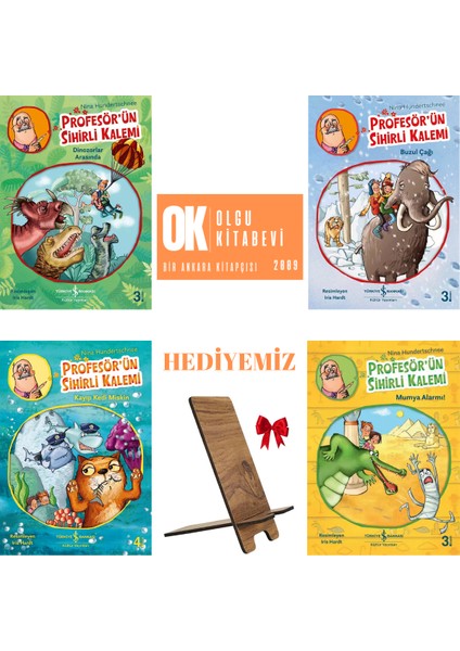 Profesör’ün Sihirli Kalemi Serisi 4 Kitap Set / 8 - 11 Yaş - Telefon Tutucu Hediyemiz