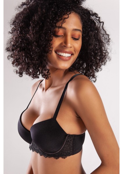 Garland Big Size Plunge Bra, Black Konforlu ve Şık Sütyen
