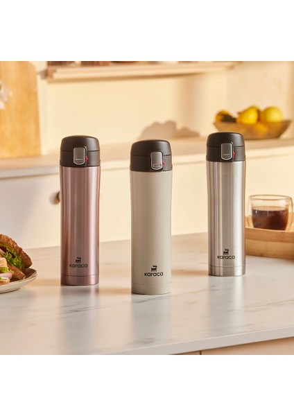 Pluton Çelik Sızdırmaz Termos Inox 450 ml
