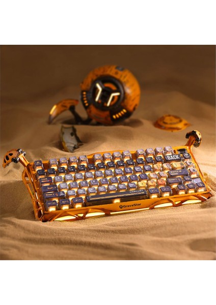 Mercury K1PRO+X Kablosuz Rgb Işıklı Mekanik Q Gaming Klavye ve Optik Mouse Seti, Special Edition, Sarı