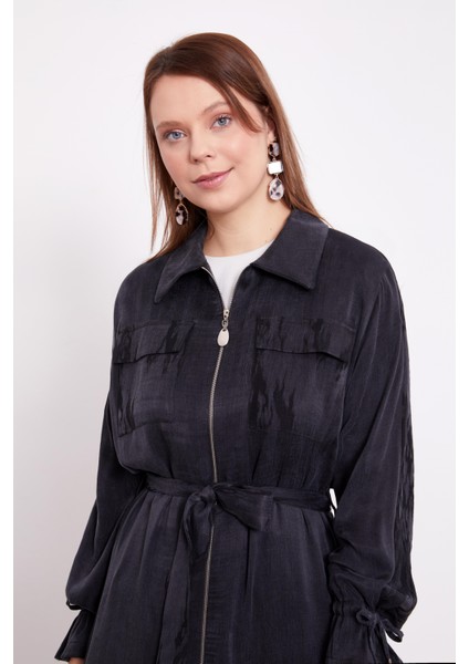 Siyah Fermuar Kapamalı Cupra Tunik indirimleri