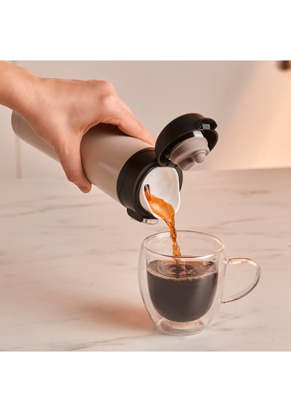 Pluton Çelik Sızdırmaz Termos 450 ml Krem modelleri
