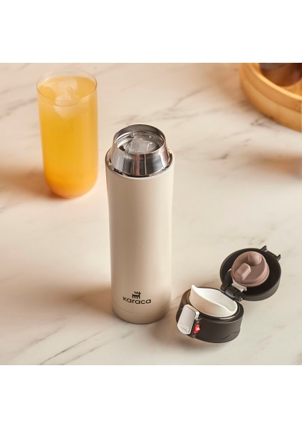 Pluton Çelik Sızdırmaz Termos 450 ml Krem fırsatları