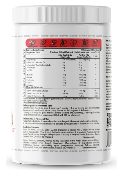 Bcaa 4-1-1 Karpuz 300 Gram
