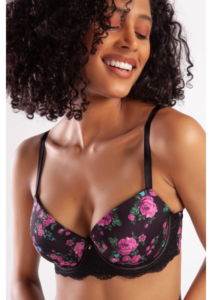 Gardenia Big Size Plunge Bra, Siyah Konforlu ve Şık Sütyen