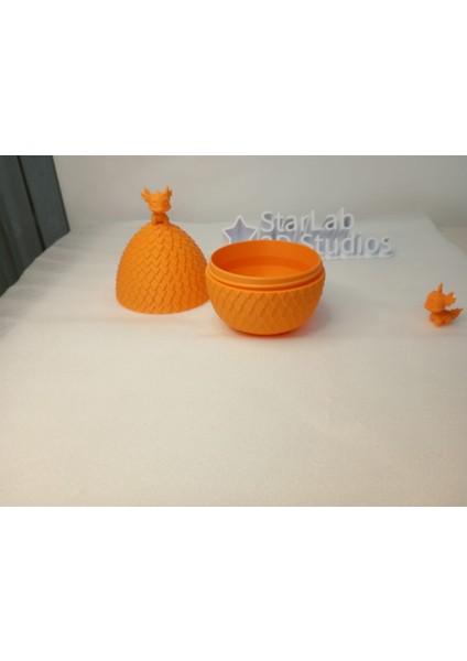 STARLAB3DSTUDIOS Özel Tasarım Turuncu Ejderha Yumurtası