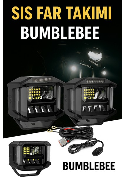 Bumblebee 80 Watt Profesyonel Motosiklet LED Sis Far Takımı